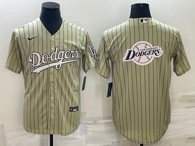 Men's Los Angeles Dodgers khaki Replica Player Jersey baseball jersey product view 1
