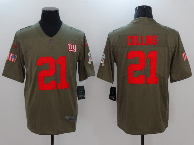 Men's New York Giants Landon Collins #21 Brown Game Jersey1 football jersey product view 1