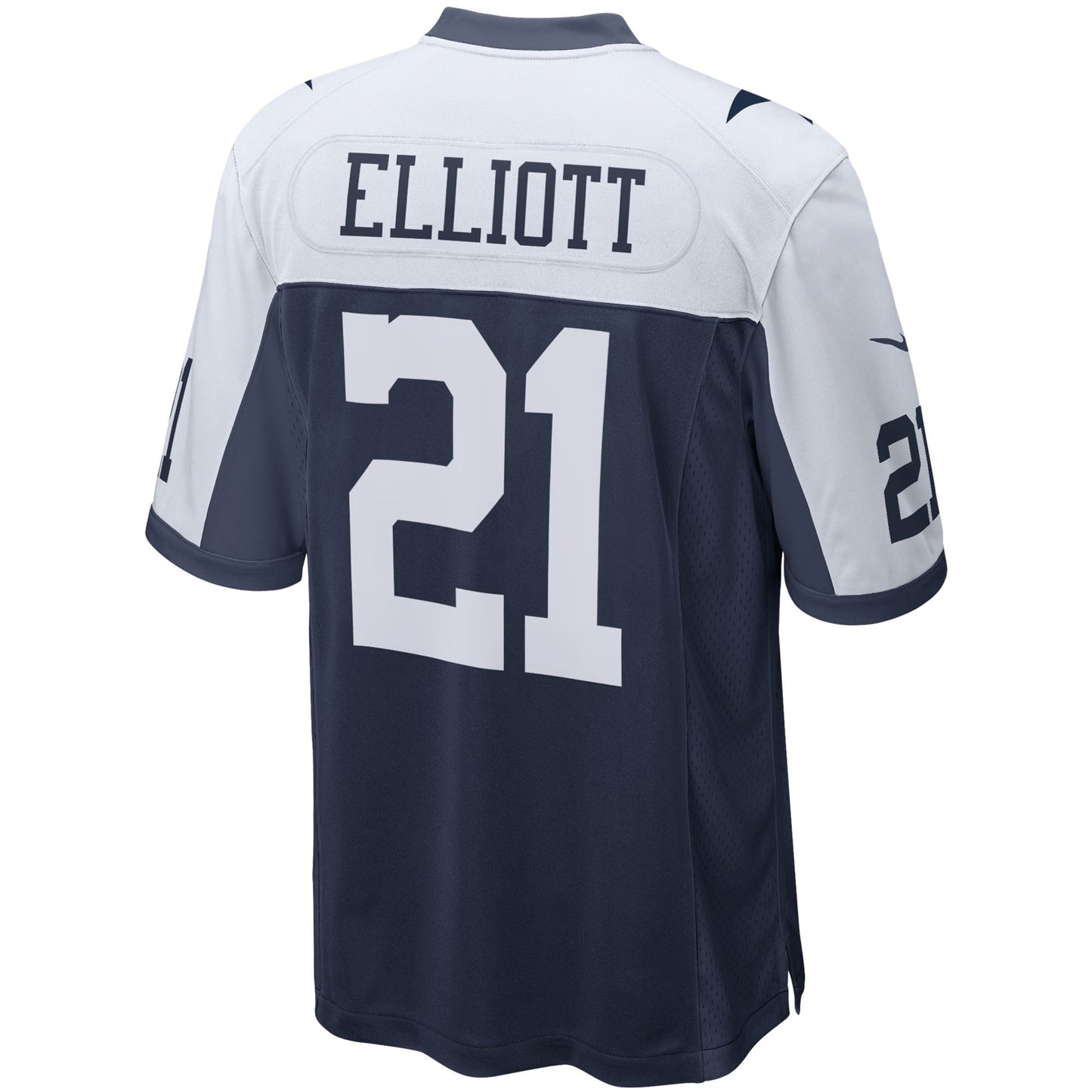 Ezekiel Elliott Dallas Cowboys Alternate Game Team Jersey - Navy football jersey product view 3