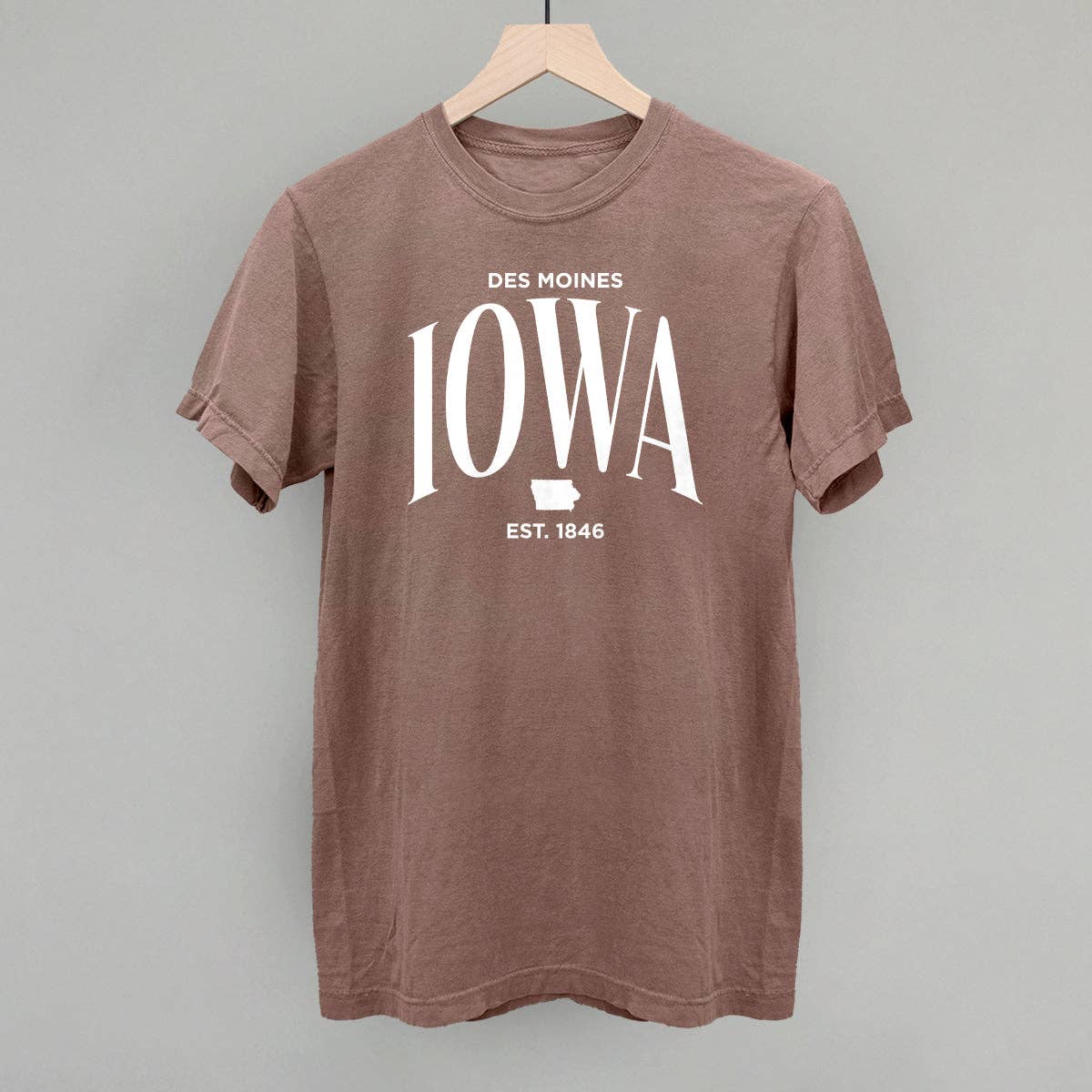Iowa Est. 1846 (White) Unisex T-shirt, Sweatshirt, Hoodie, Long Sleeve Tee - T-Shirt, Sweatshirt, Hoodie