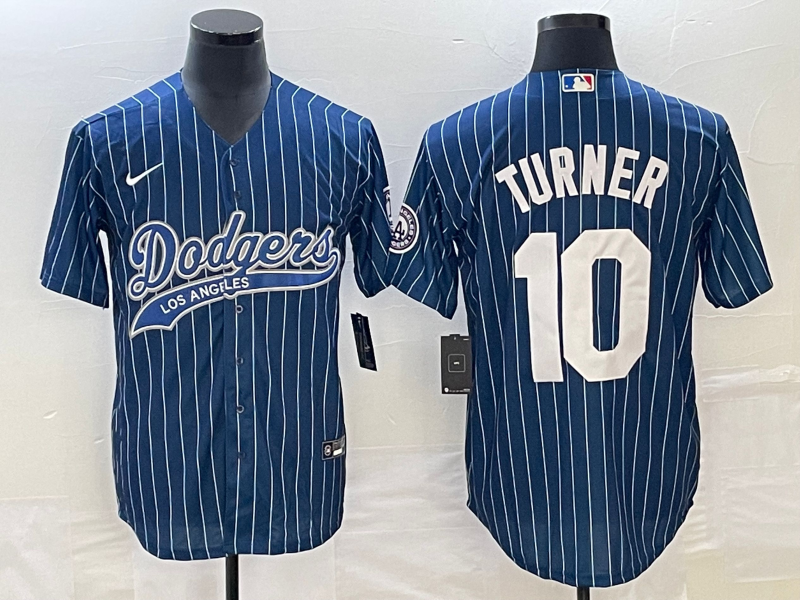 Men's Los Angeles Dodgers Justin Turner Blue Player Jersey Joint Edition baseball jersey product view 1