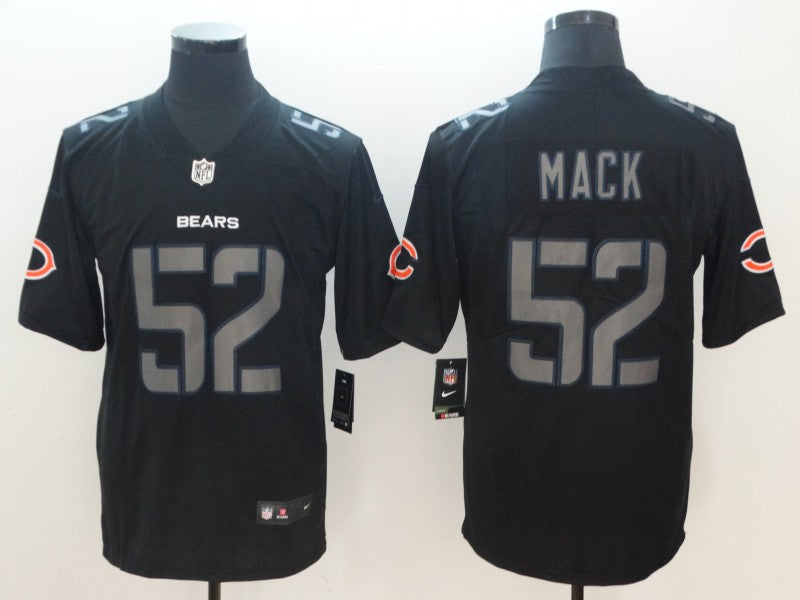 Men's Chicago Bears #52 Khalil Mack Black Game Player Jersey1 football jersey product view 1