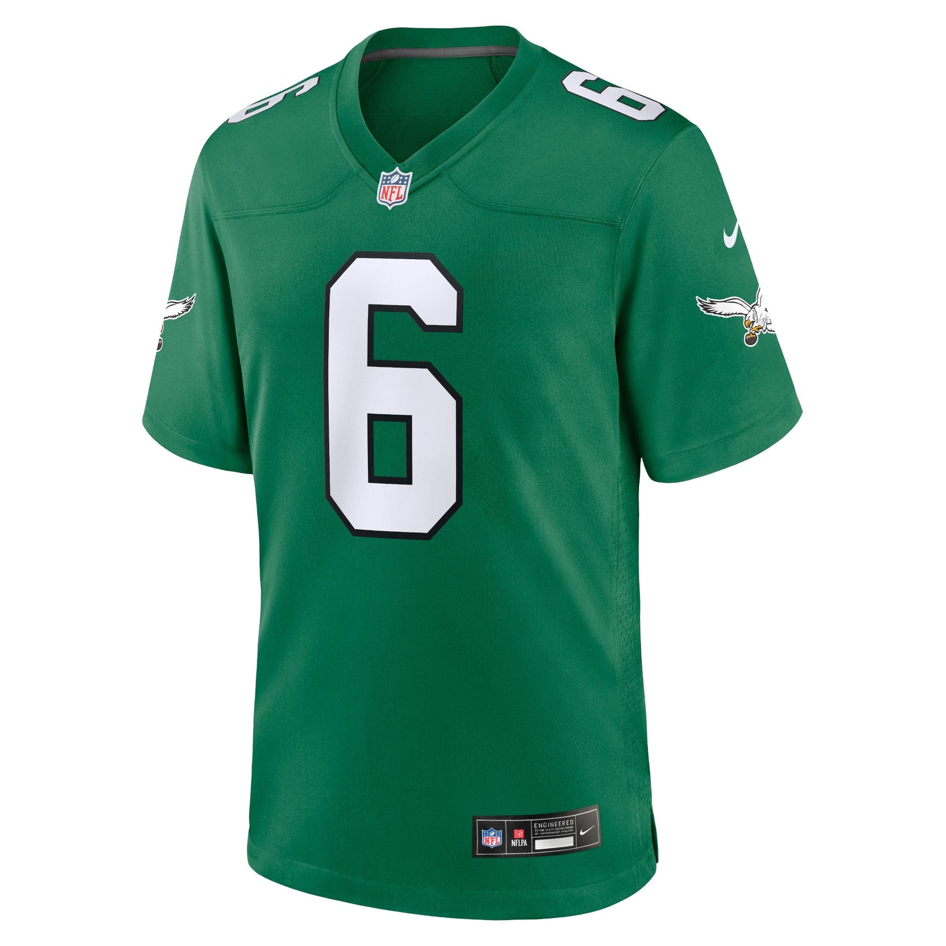 DeVonta Smith Philadelphia Eagles Alternate Game Jersey - Kelly Green football jersey product view 2