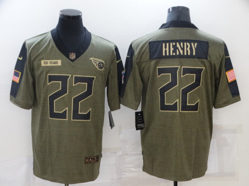 Men's Tennessee Titans Derrick Henry #22 Brown Game Jersey1 football jersey product view 1