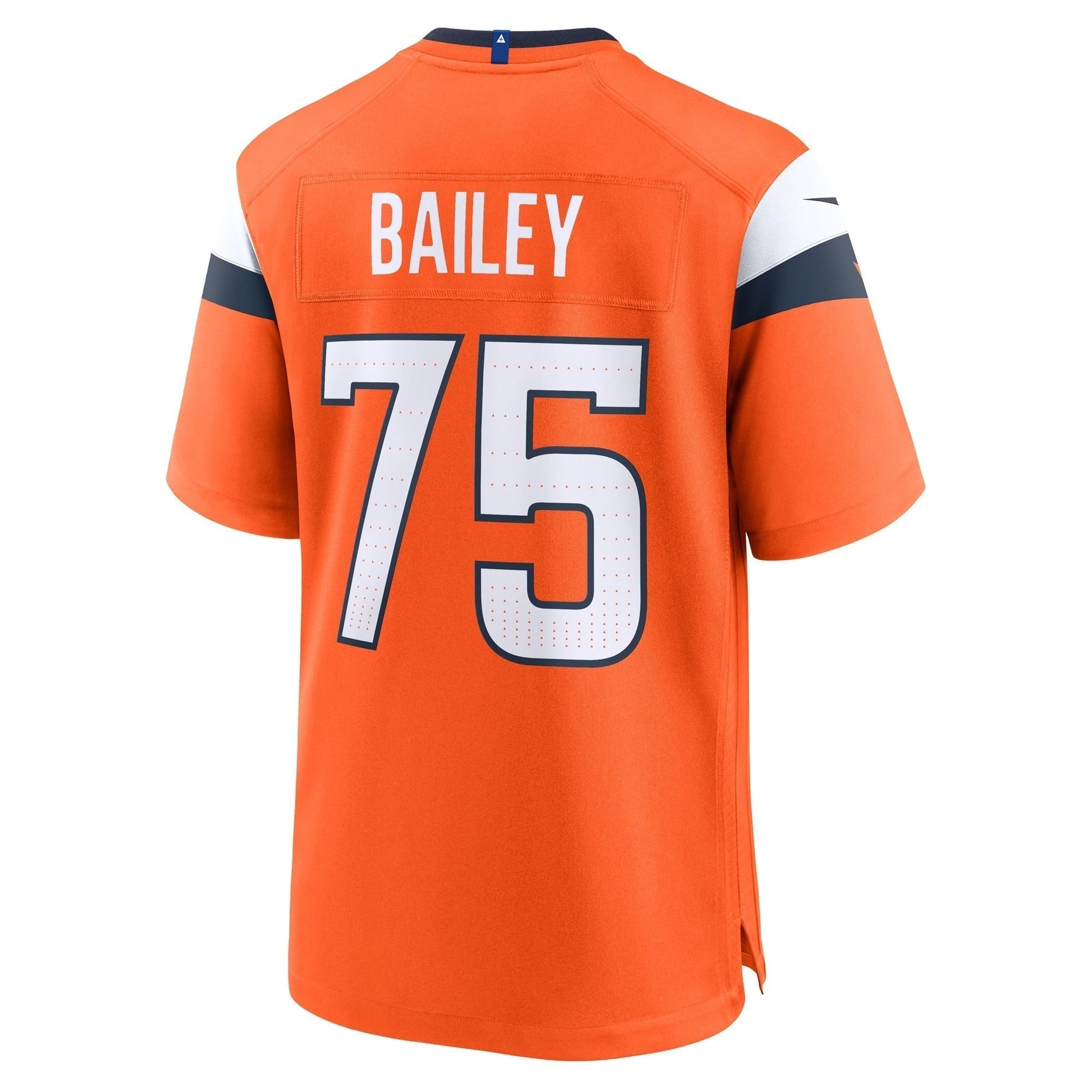 Quinn Bailey Denver Broncos Team Game Jersey - Orange football jersey product view 3