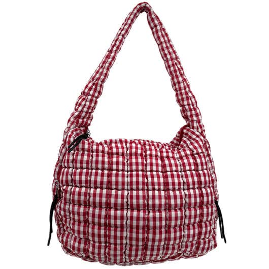 GZ-4171 Gingham Puffer Quilted Handbag Red/White Unisex T-shirt, Sweatshirt, Hoodie, Long Sleeve Tee - T-Shirt, Sweatshirt, Hoodie