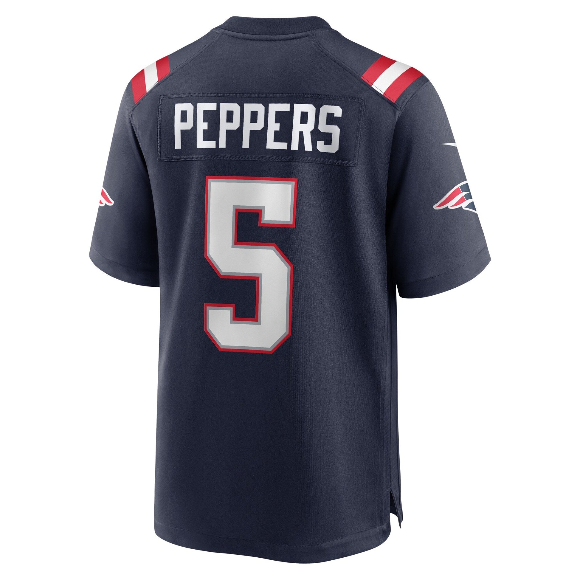 Jabrill Peppers New England Patriots Game Jersey - Navy football jersey product view 3