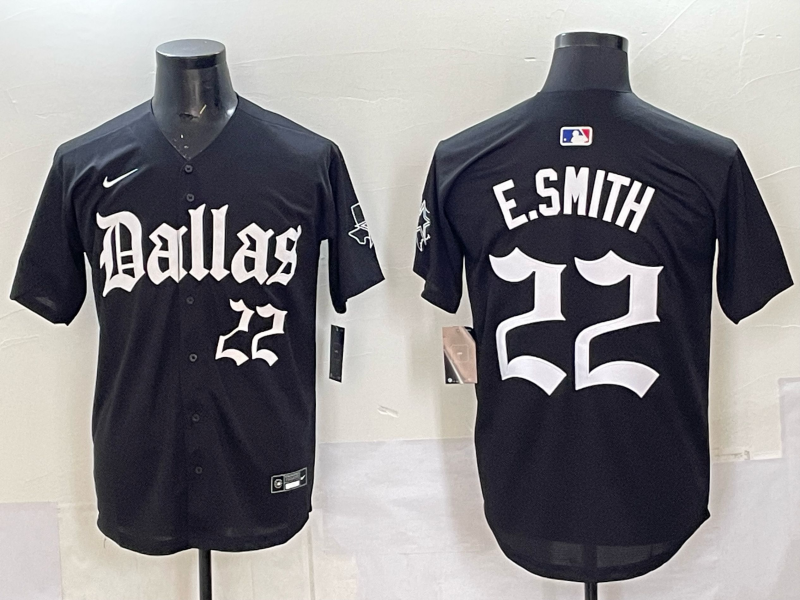 Men's Dallas Cowboys Emmitt Smith Black Team Game Player Jersey football jersey product view 1