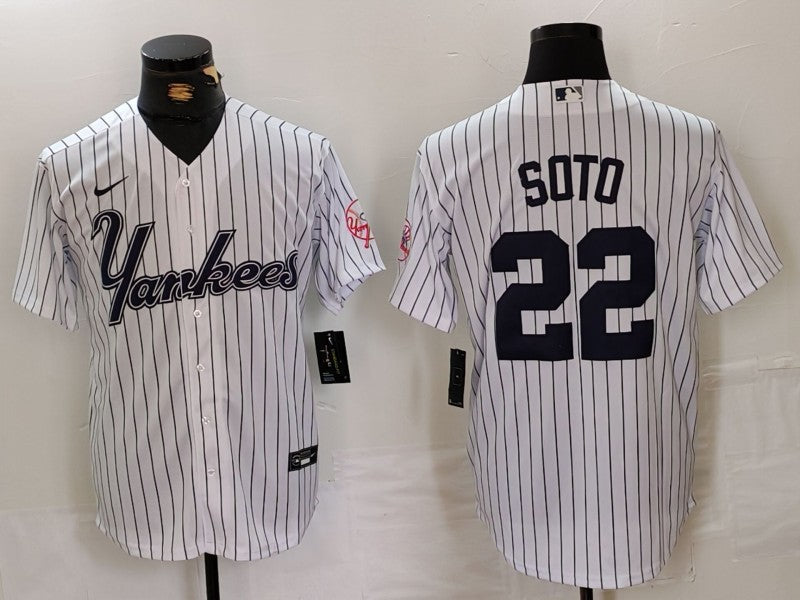 Men's New York Yankees Juan Soto White Replica Player Jersey baseball jersey product view 1
