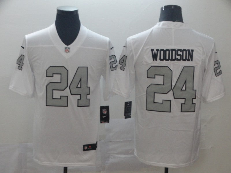 Men's Las Vegas Raiders Charles Woodson White Game Jersey football jersey product view 1