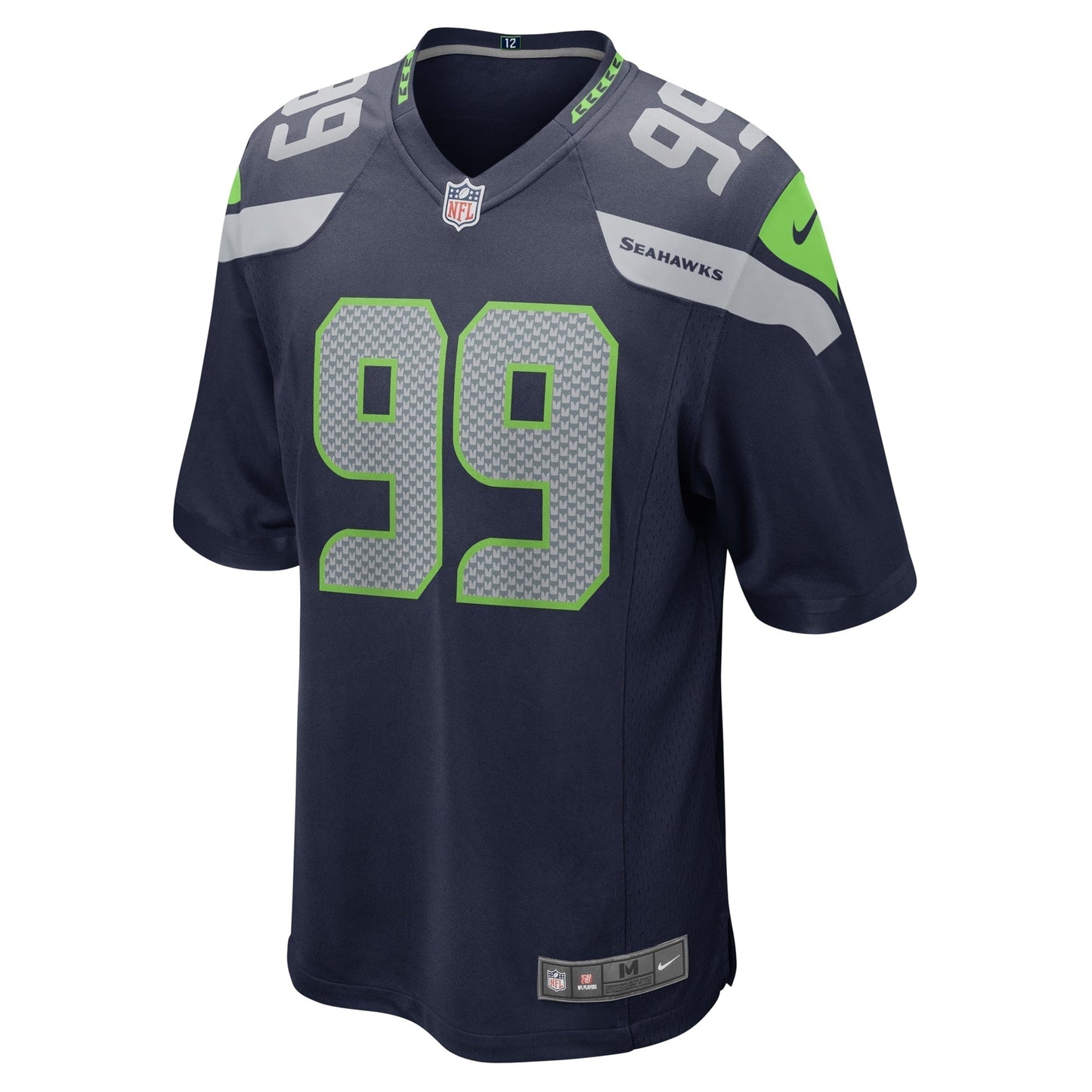 Carl Davis Jr. Seattle Seahawks Game Jersey - College Navy football jersey product view 2
