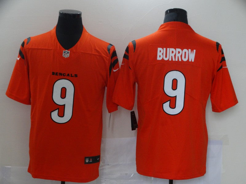 Men's Cincinnati Bengals Joe Burrow Orange Alternate Game Jersey football jersey product view 1