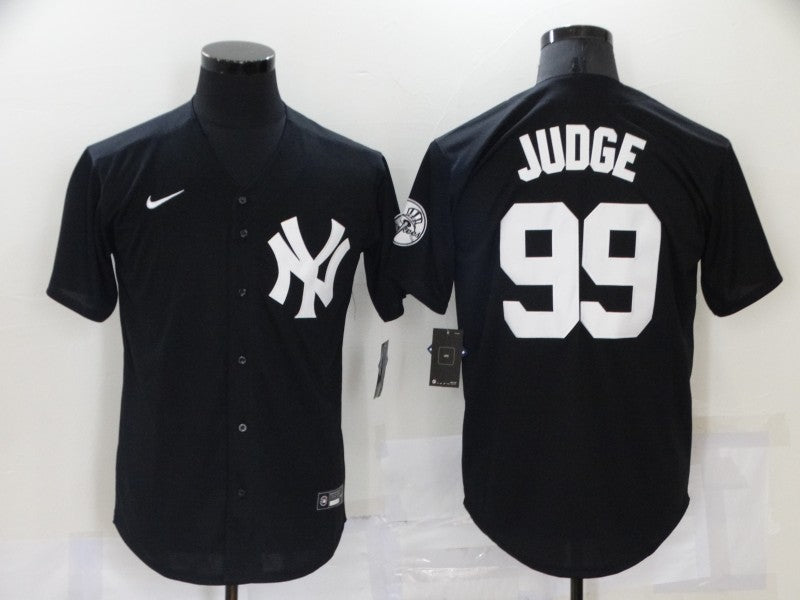 Men's New York Yankees Aaron Judge #99 Black Replica Baseball Jersey baseball jersey product view 1