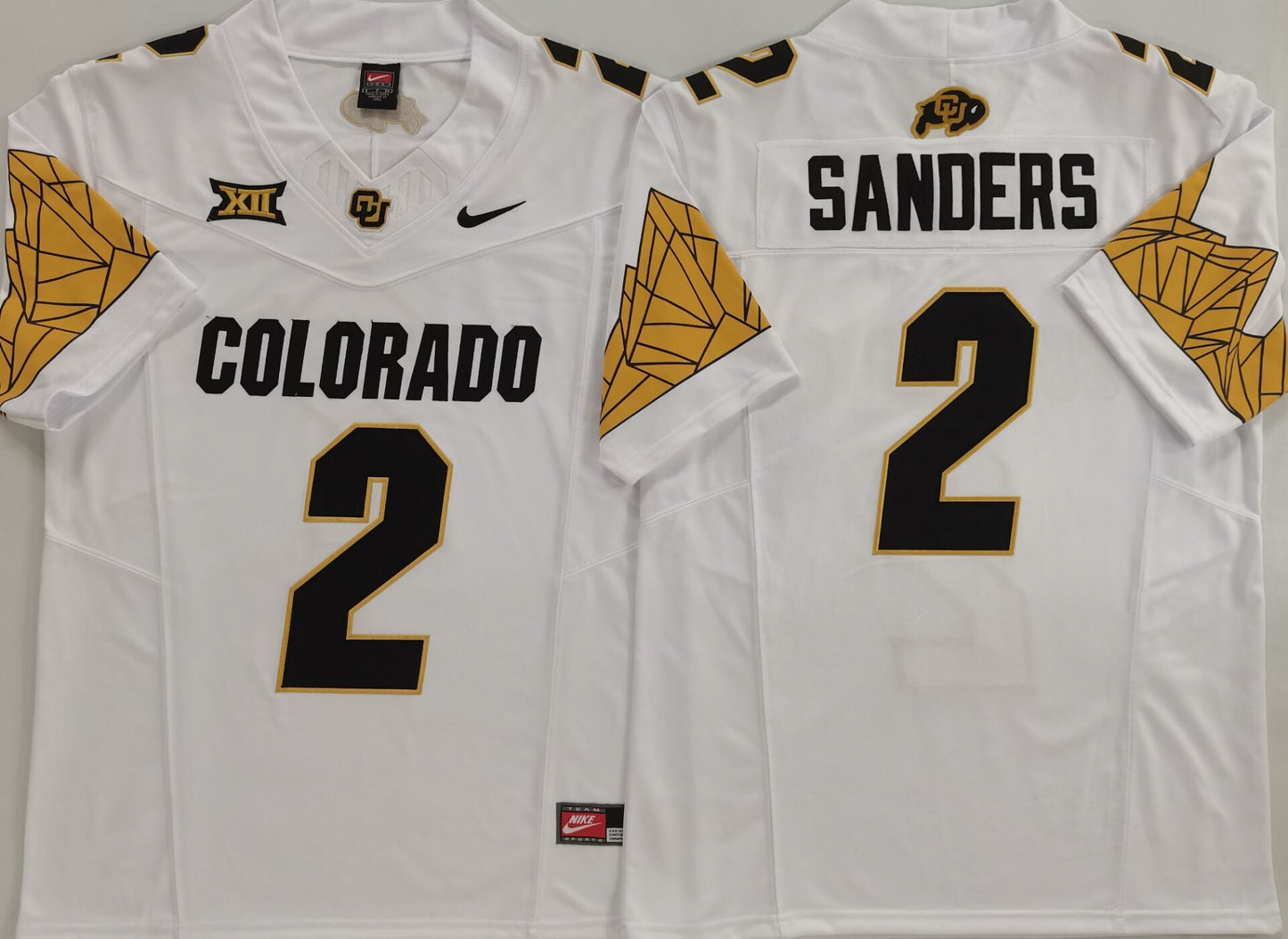 Men's Colorado Buffaloes Shedeur Sanders White Jersey sports jersey product view 1