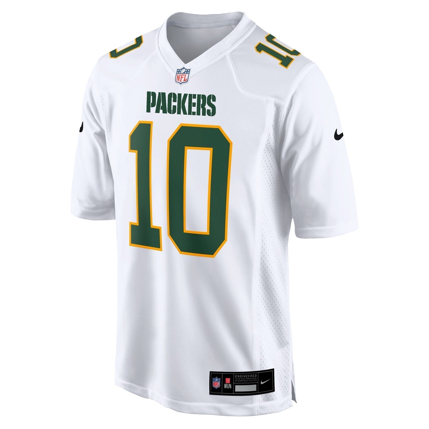 Jordan Love Green Bay Packers Fashion Game Jersey - White football jersey product view 2