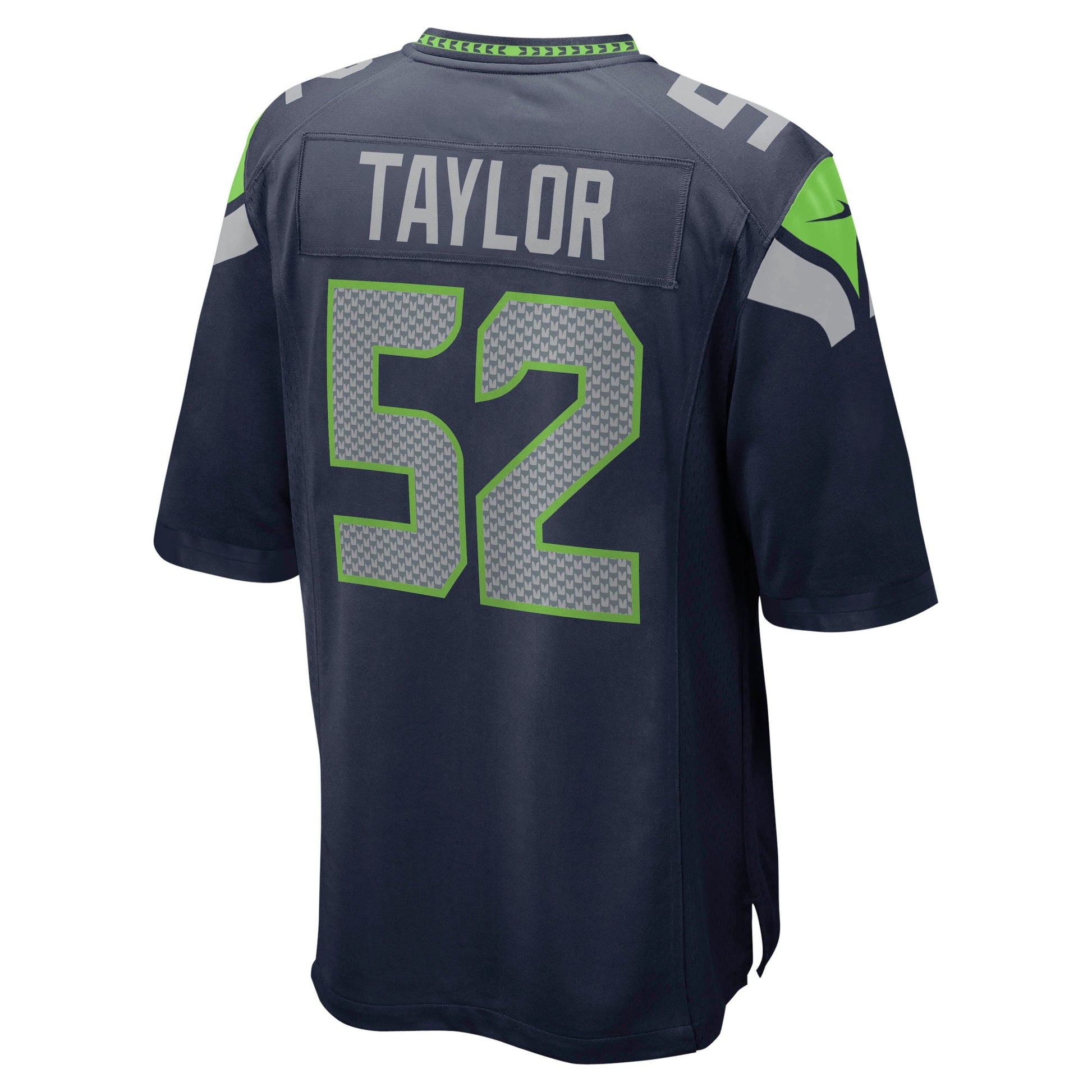 Darrell Taylor Seattle Seahawks Game Jersey - College Navy football jersey product view 3