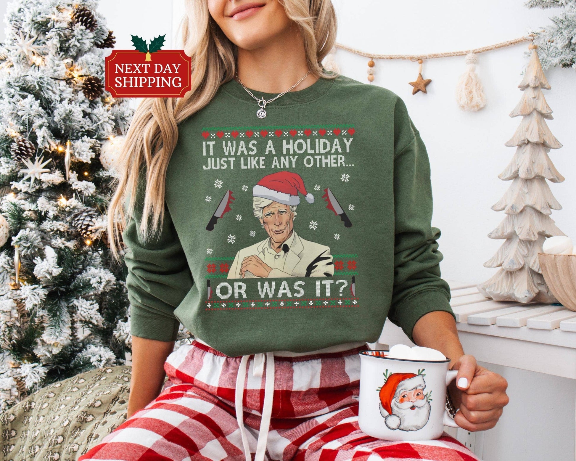 True Crime Ugly Christmas Sweater Party Sweatshirt Unisex T-shirt, Sweatshirt, Hoodie, Long Sleeve Tee - T-Shirt, Sweatshirt, Hoodie