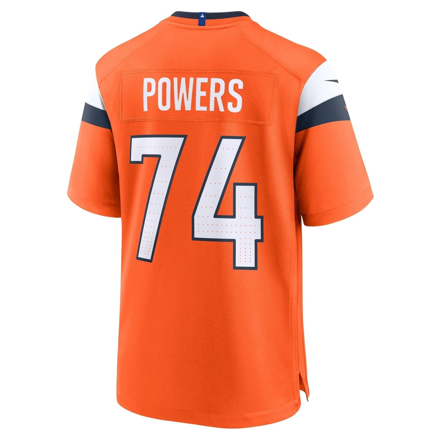 Ben Powers Denver Broncos Team Game Jersey - Orange football jersey product view 3