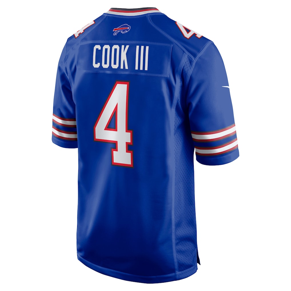 B.Bills #4 James Cook III Royal Team Game Jersey football jersey product view 1