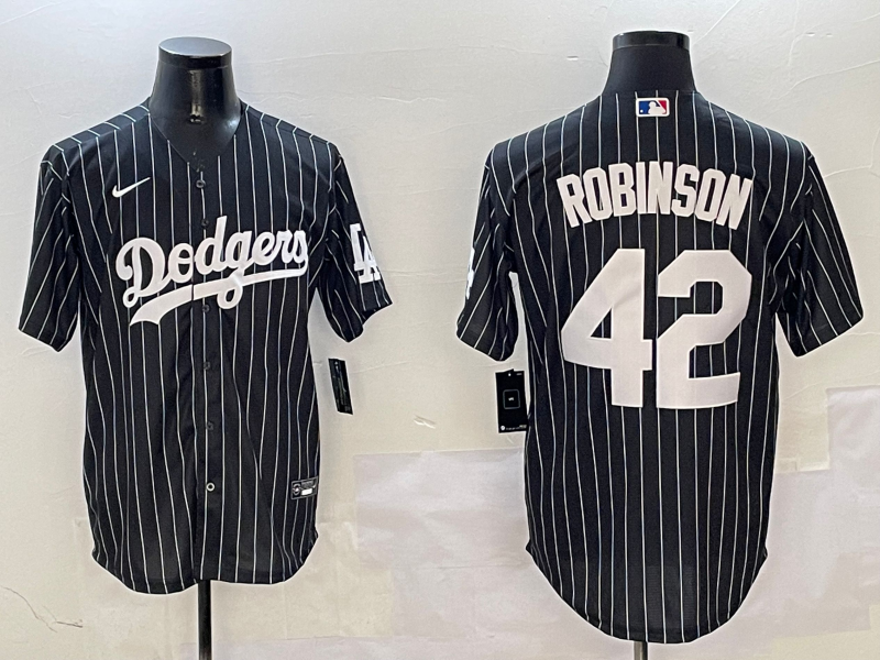 Men's Los Angeles Dodgers Jackie Robinson Black Alternate Limited Player Jersey baseball jersey product view 1