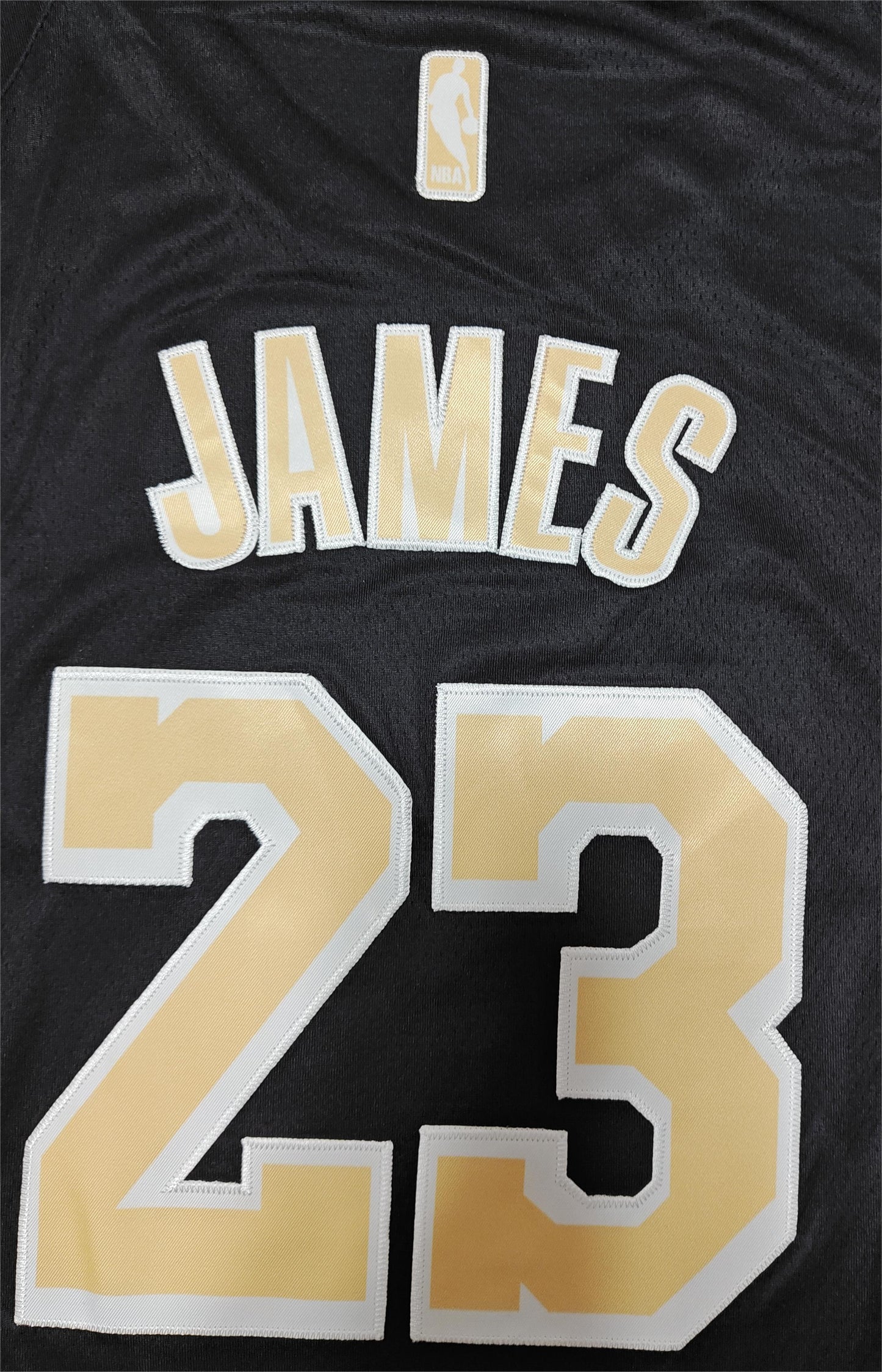 24 Lakers #23 James black and gold jersey basketball jersey product view 2