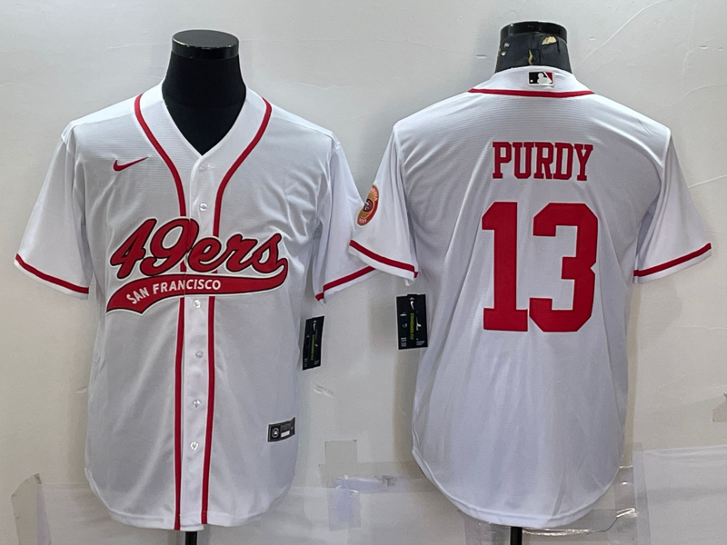 Men's San Francisco 49ers Brock Purdy White Game Jersey Joint Edition football jersey product view 1