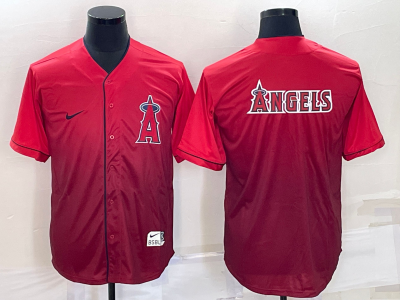 Men's Los Angeles Angels Red Replica Baseball Jersey1 baseball jersey product view 1