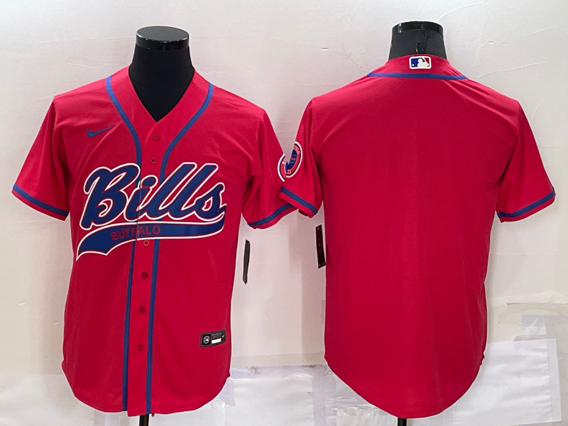 Men's Buffalo Bills Red Blank Jersey football jersey product view 1