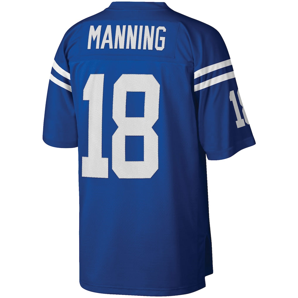 IN.Colts #18 Peyton Manning Royal Big & Tall 1998 Retired Player Replica Jersey football jersey product view 1