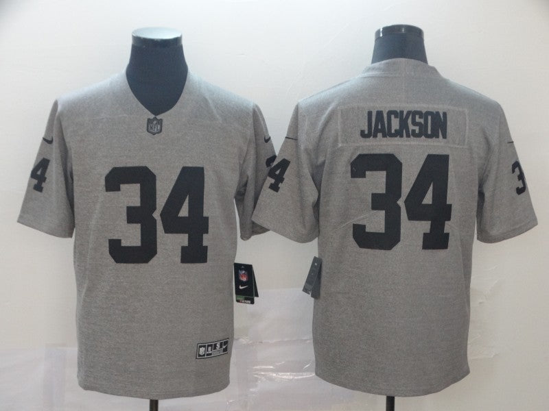 Men's Las Vegas Raiders Bo Jackson #34 Gray Game Player Jersey1 football jersey product view 1