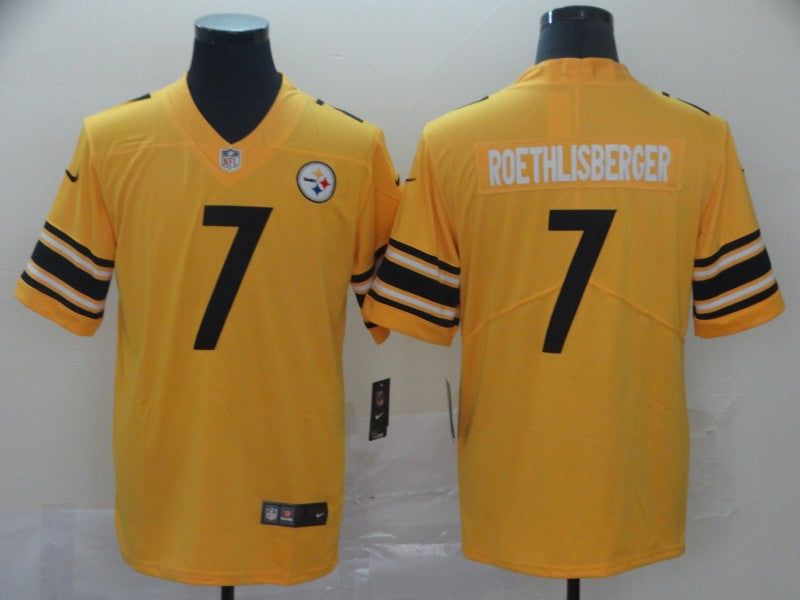 Men's Pittsburgh Steelers Ben Roethlisberger #7 Gold Inverted Team Game Jersey1 football jersey product view 1