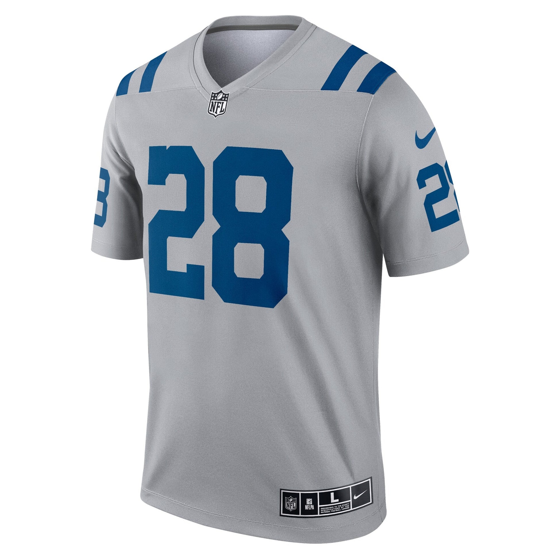 Jonathan Taylor Indianapolis Colts Inverted Legend Jersey - Gray football jersey product view 2