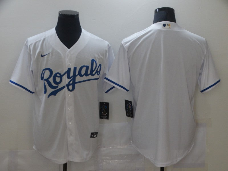 Men's Kansas City Royals White Home Blank Replica Jersey1 baseball jersey product view 1