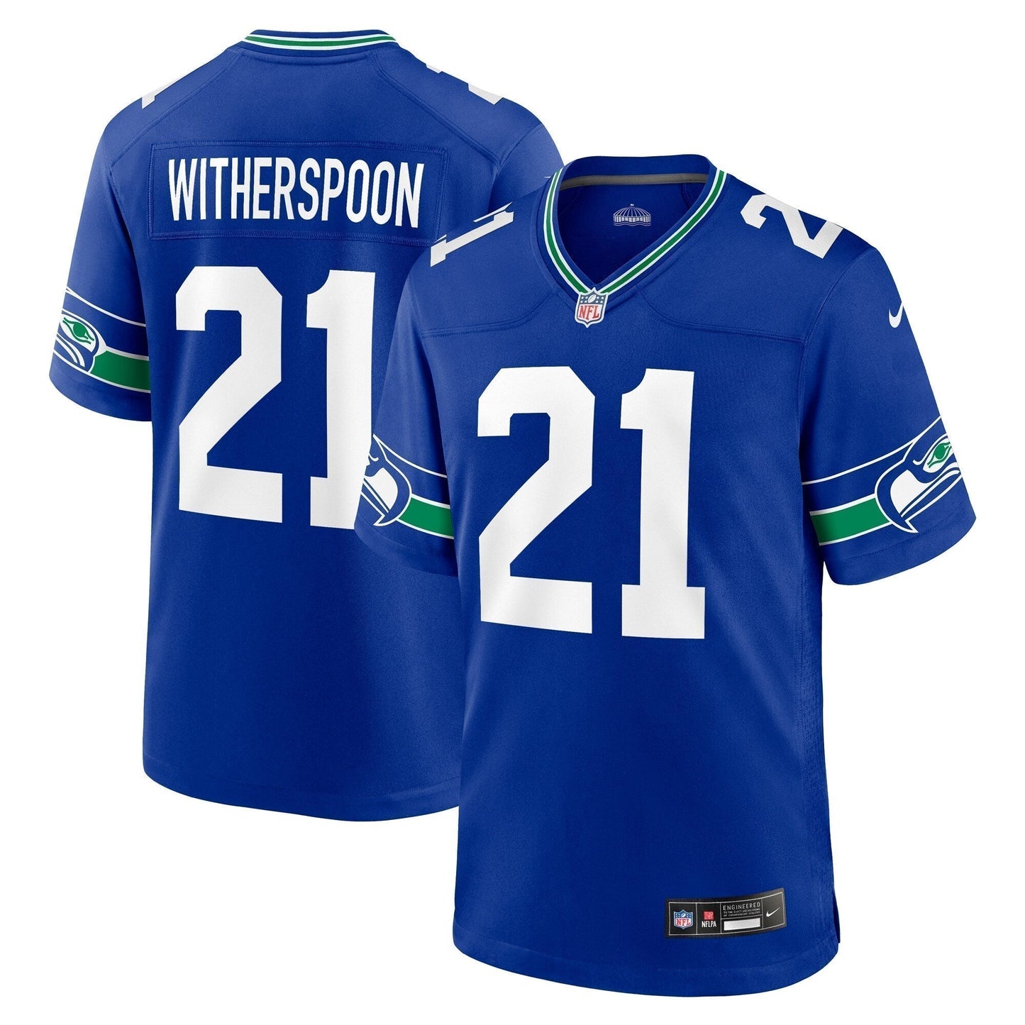 Devon Witherspoon Seattle Seahawks Throwback Game Jersey - Royal football jersey product view 1