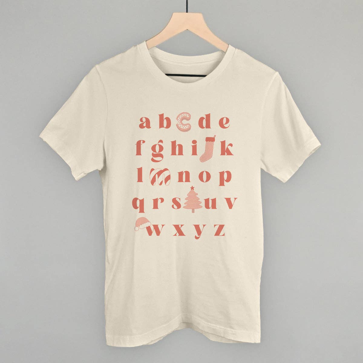 Christmas Alphabet Unisex T-shirt, Sweatshirt, Hoodie, Long Sleeve Tee - T-Shirt, Sweatshirt, Hoodie