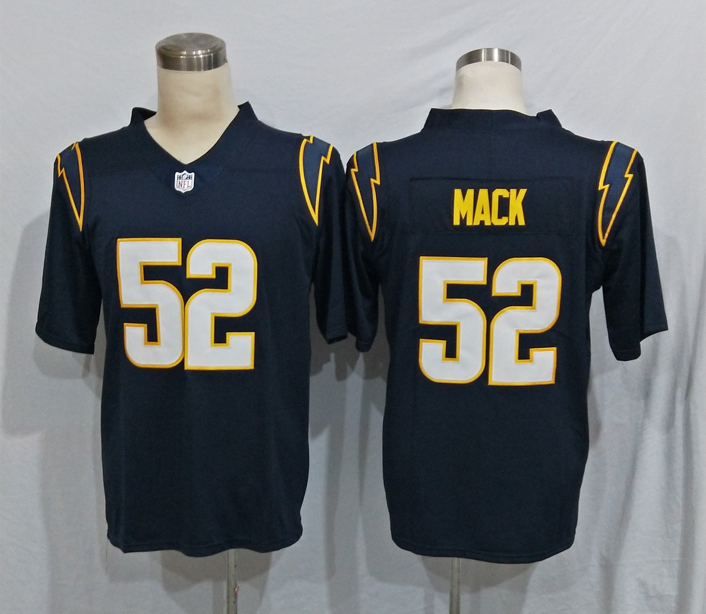 Men's Los Angeles Chargers Khalil Mack Navy Alternate Game Jersey football jersey product view 1