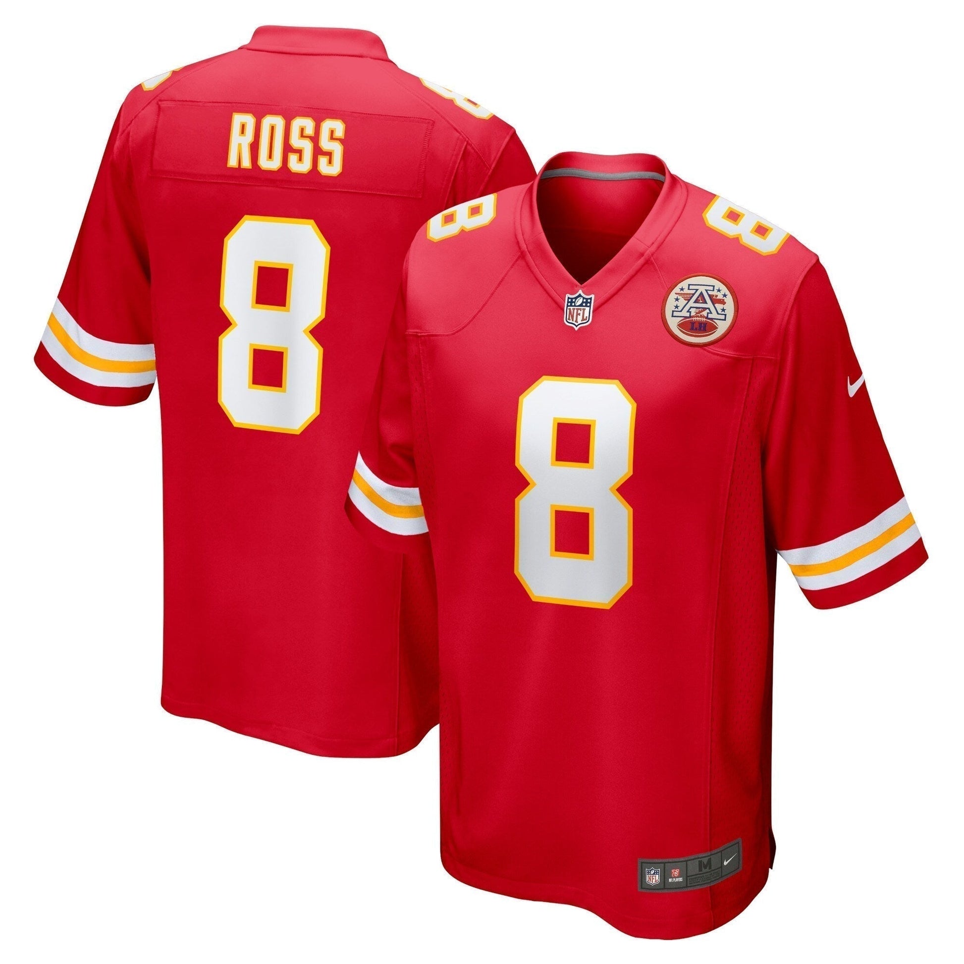 Justyn Ross Kansas City Chiefs Home Game Jersey - Red football jersey product view 1