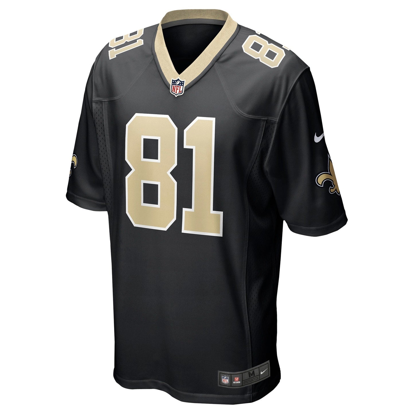 Nick Vannett New Orleans Saints Game Jersey - Black football jersey product view 2
