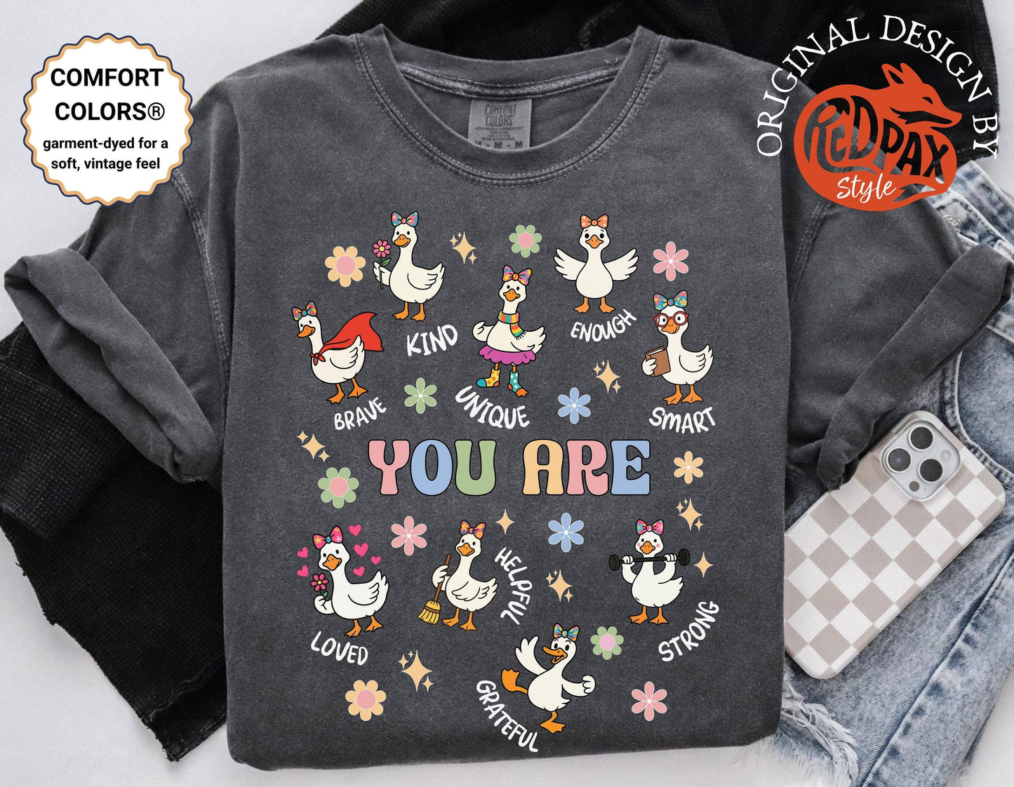 Kind Goose Teacher Affirmation Back To School Tee Unisex T-shirt, Sweatshirt, Hoodie, Long Sleeve Tee - T-Shirt, Sweatshirt, Hoodie