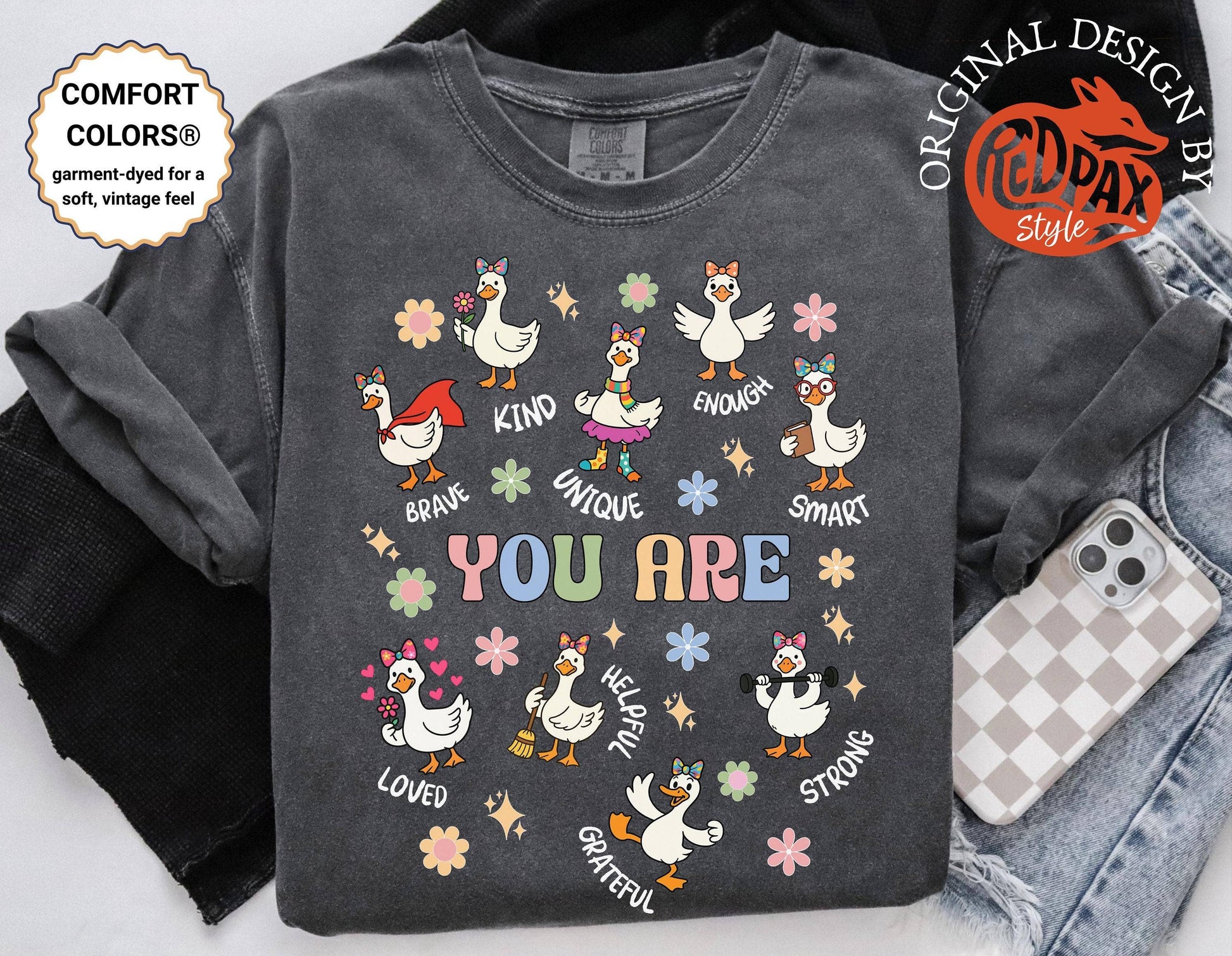 Kind Goose Teacher Affirmation Back To School Tee Unisex T-shirt, Sweatshirt, Hoodie, Long Sleeve Tee - T-Shirt, Sweatshirt, Hoodie