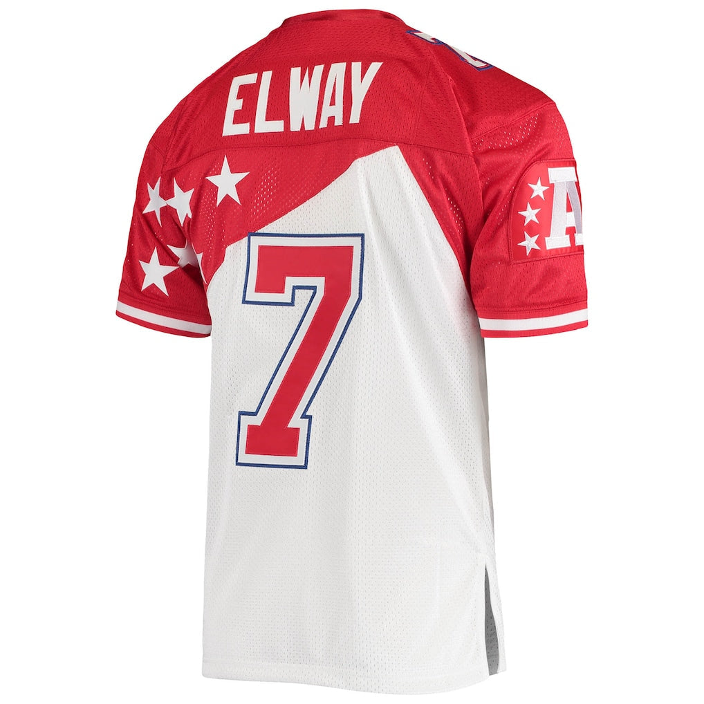 AFC #7 John Elway White/Red 1995 Pro Bowl Authentic Jersey football jersey product view 1