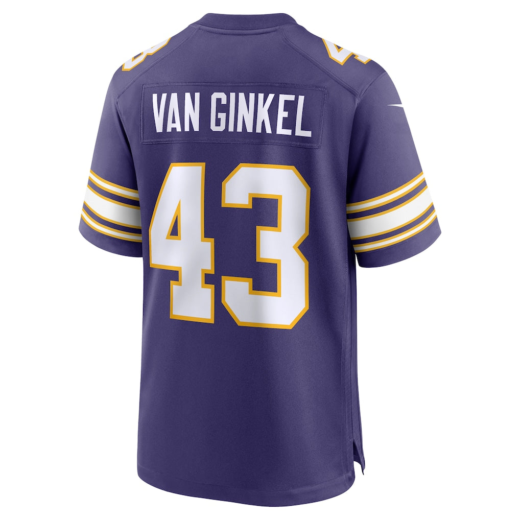 M.Vikings #43 Andrew Van Ginkel Purple Alternate Game Jersey football jersey product view 1