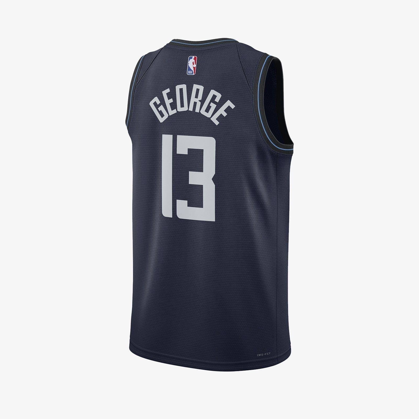 Paul George Los Angeles Clippers 2024 City Edition Swingman Jersey - Navy basketball jersey product view 2