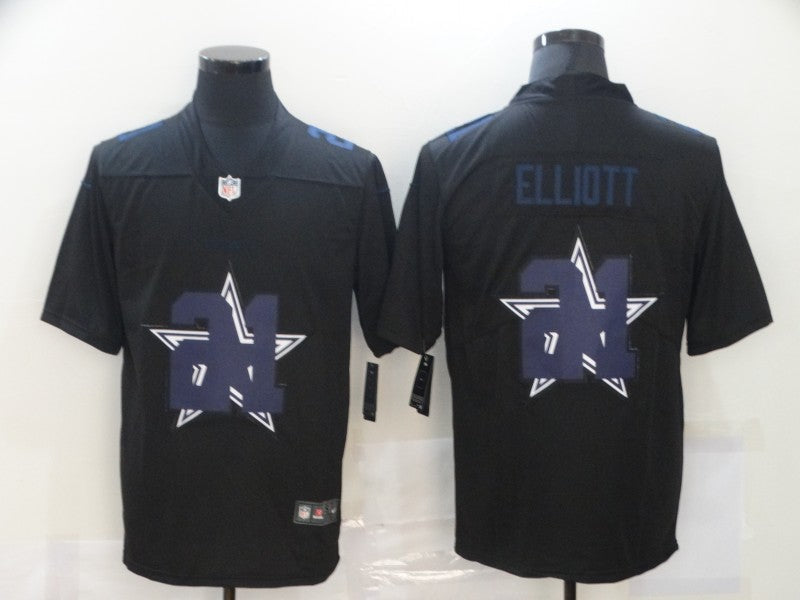 Men's Dallas Cowboys #21 Ezekiel Elliott Black Alternate Game Player Jersey1 football jersey product view 1