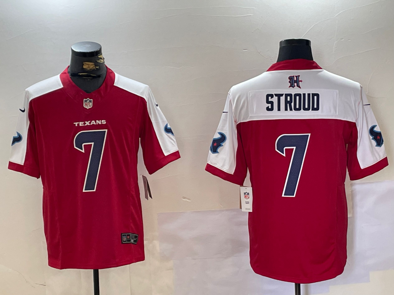Men's Houston Texans C.J. Stroud Red Player Game Jersey football jersey product view 1