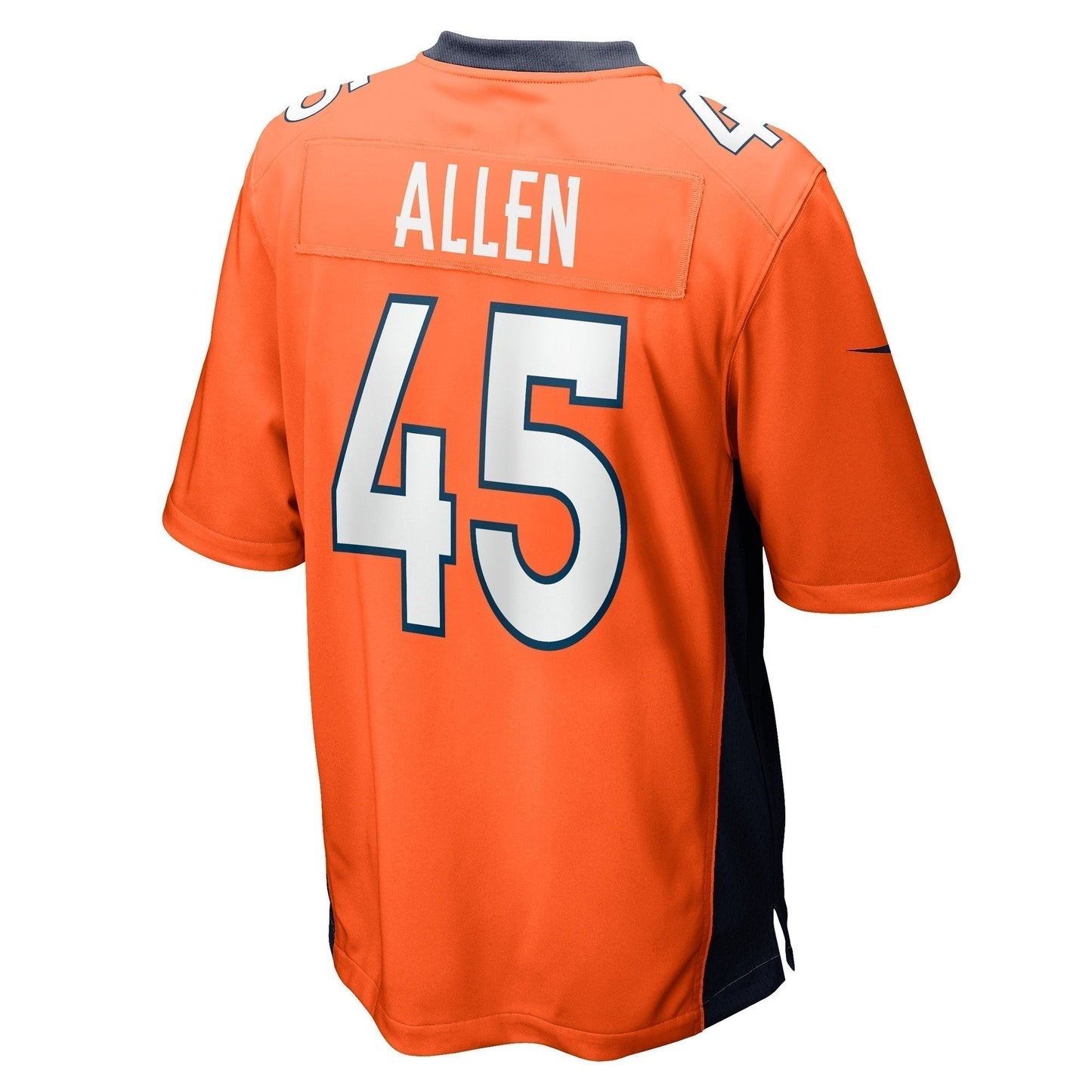 Christopher Allen Denver Broncos Game Jersey - Orange football jersey product view 3