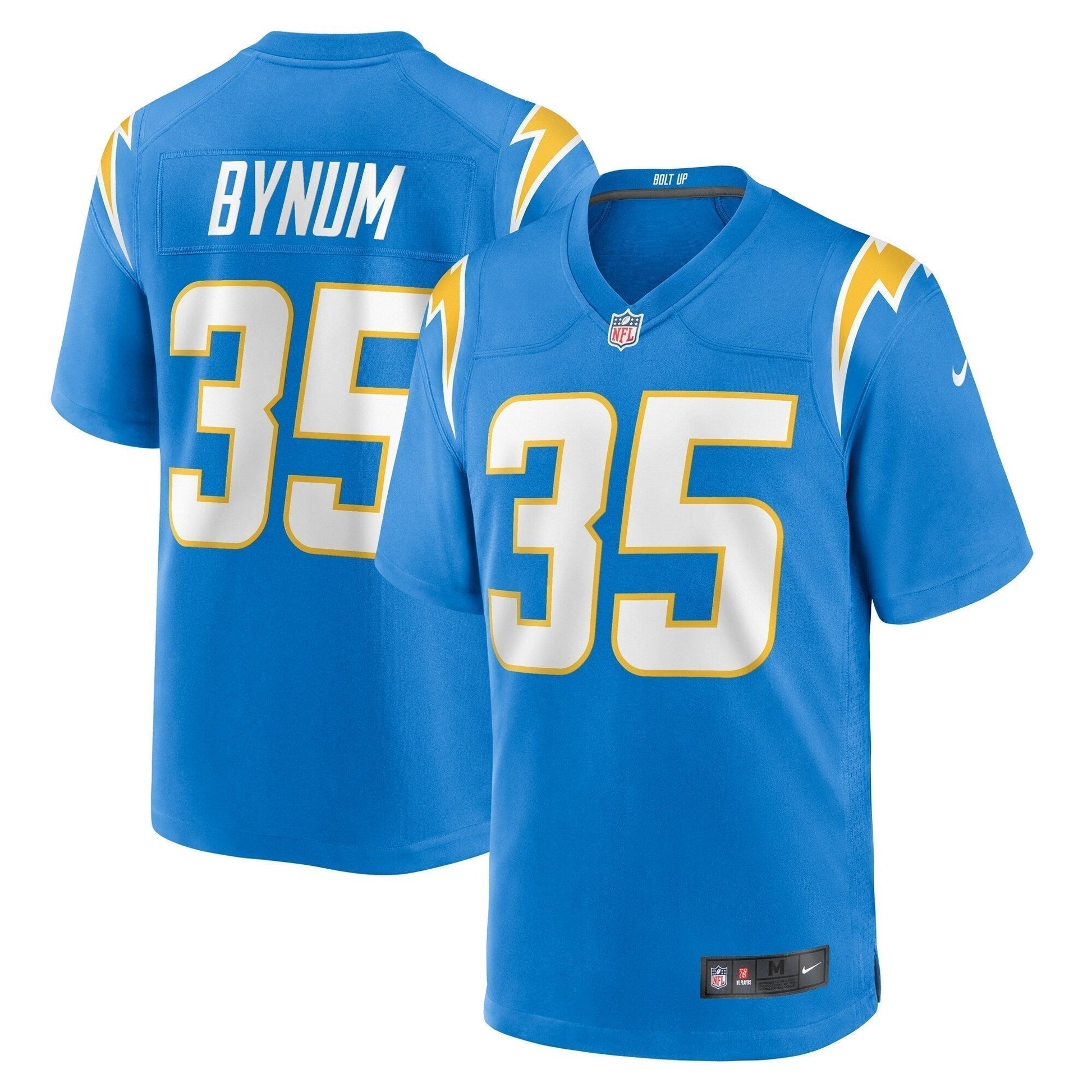 Terrell Bynum Los Angeles Chargers Team Game Jersey - Powder Blue football jersey product view 1