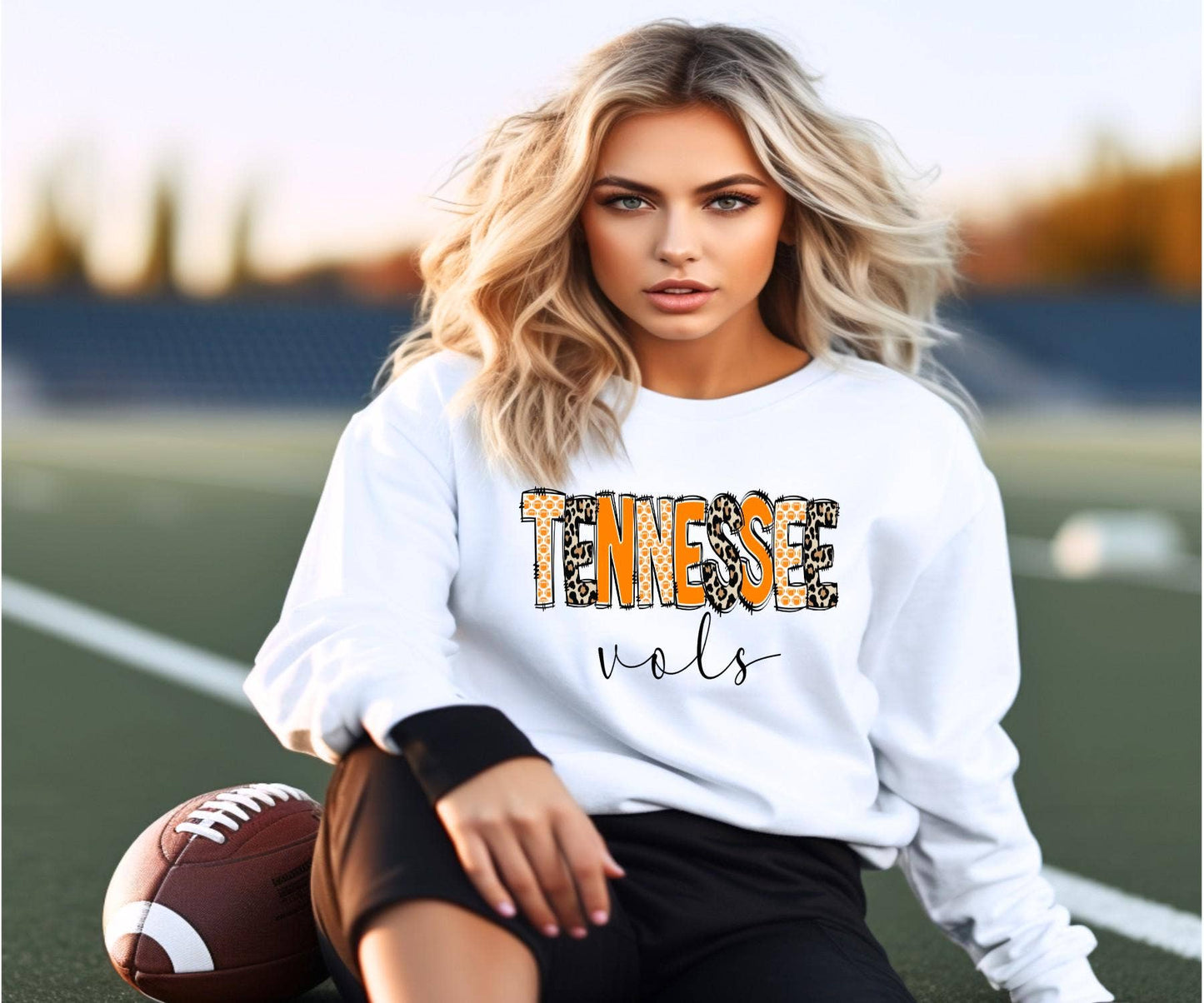 Tennessee Vols Leopard Football Unisex T-shirt, Sweatshirt, Hoodie, Long Sleeve Tee - T-Shirt, Sweatshirt, Hoodie