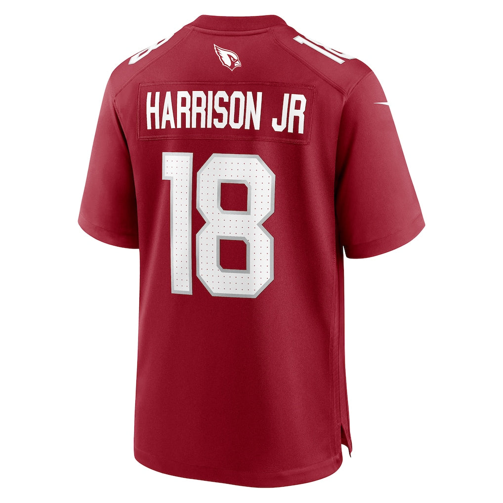 A.Cardinals #18 Marvin Harrison Jr. Cardinal Team Game Jersey sports jersey product view 1