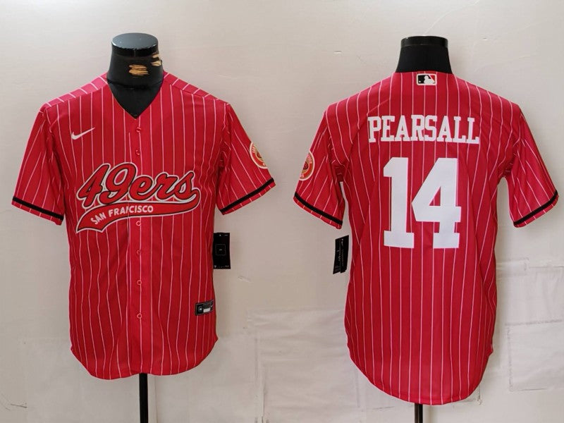Men's San Francisco 49ers Ricky Pearsall Red Player Game Jersey football jersey product view 1